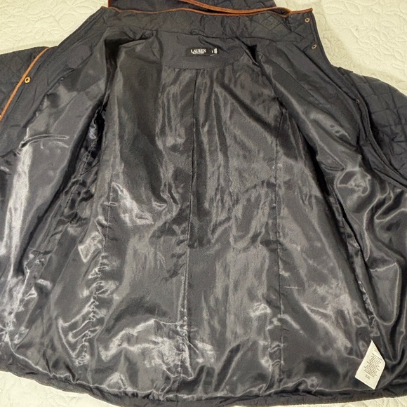 Polo Ralph Lauren Black Quilted Jacket with Brown Details-women’s - Picture 12 of 13